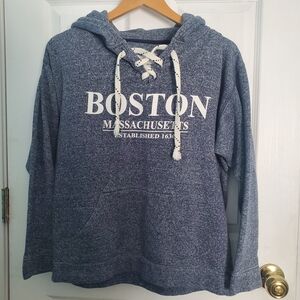 Boston Blue Hoodie Sweater